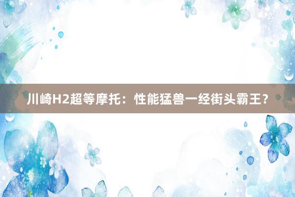 川崎H2超等摩托：性能猛兽一经街头霸王？